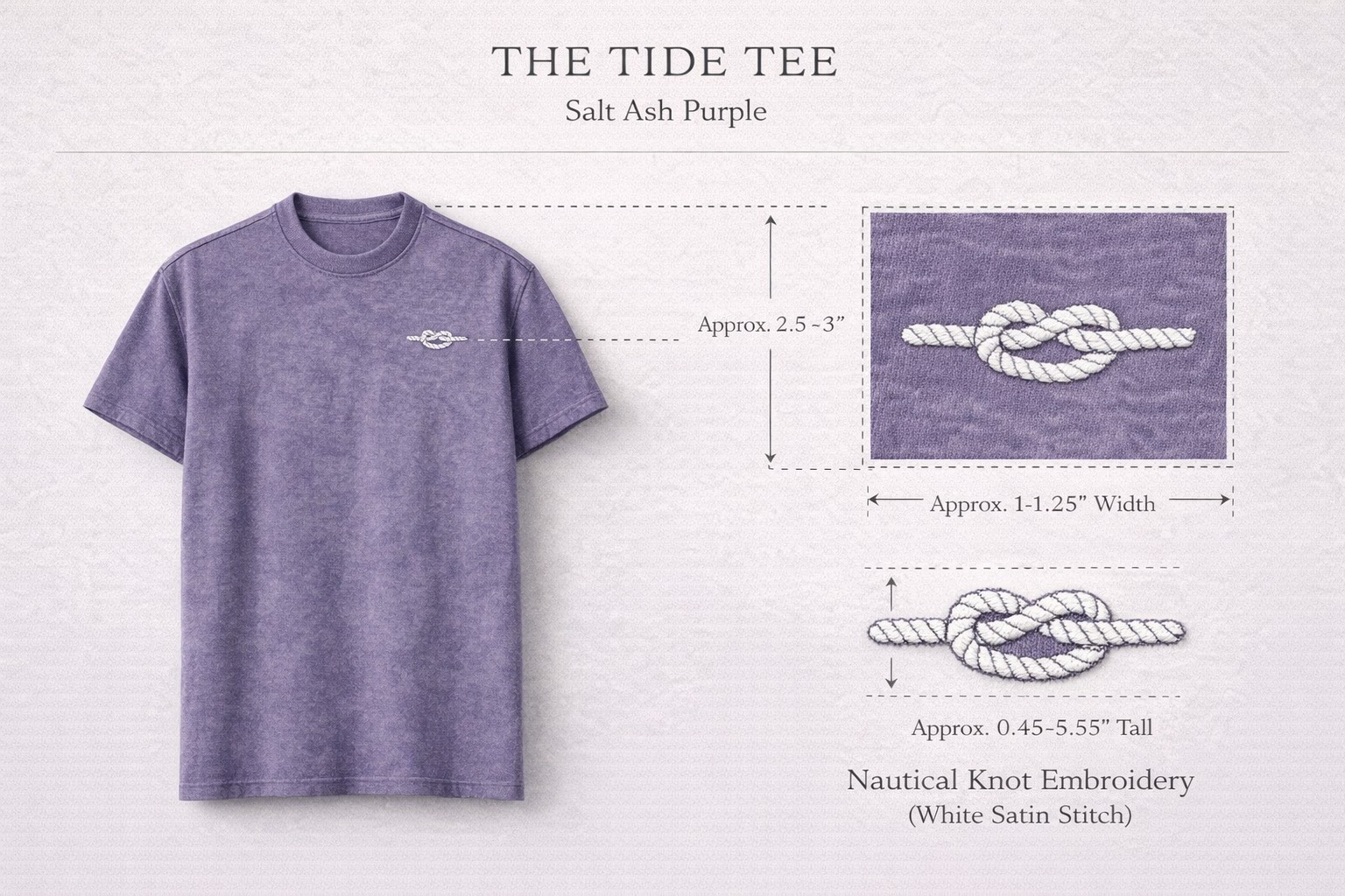 The Tide Tee in Salt Ash Purple